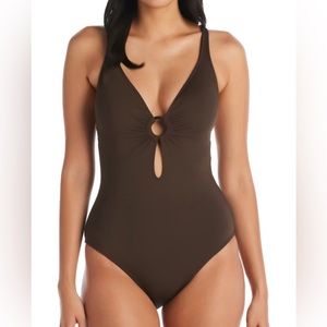 BLEU by Rod Beattie Ring Me Up One Piece Swimsuit / Size 10